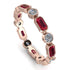 Emerald Cut Ruby Bezel Eternity Ring - Genevieve No. 11 image 1