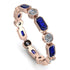 Emerald Cut Sapphire Bezel Eternity Ring - Genevieve No. 14 image 1