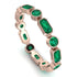 Emerald Cut Emerald Bezel Eternity Ring - Genevieve No. 20 image 1