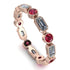 Emerald Cut Diamond Bezel Eternity Ring - Genevieve No. 47 image 1
