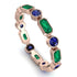 Emerald Cut Emerald Bezel Eternity Ring - Genevieve No. 65 image 1