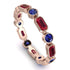 Emerald Cut Ruby Bezel Eternity Ring - Genevieve No. 71 image 1