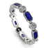 Emerald Cut Sapphire Bezel Eternity Ring - Genevieve No. 15 image 1