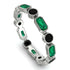 Emerald Cut Emerald Bezel Eternity Ring - Genevieve No. 36 image 1