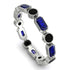 Emerald Cut Sapphire Bezel Eternity Ring - Genevieve No. 45 image 1