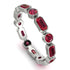 Emerald Cut Ruby Bezel Eternity Ring - Genevieve No. 57 image 1