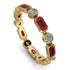 Emerald Cut Ruby Bezel Eternity Ring - Genevieve No. 10 image 1