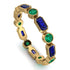 Emerald Cut Sapphire Bezel Eternity Ring - Genevieve No. 28 image 1