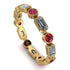 Emerald Cut Diamond Bezel Eternity Ring - Genevieve No. 46 image 1