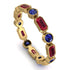 Emerald Cut Ruby Bezel Eternity Ring - Genevieve No. 70 image 1