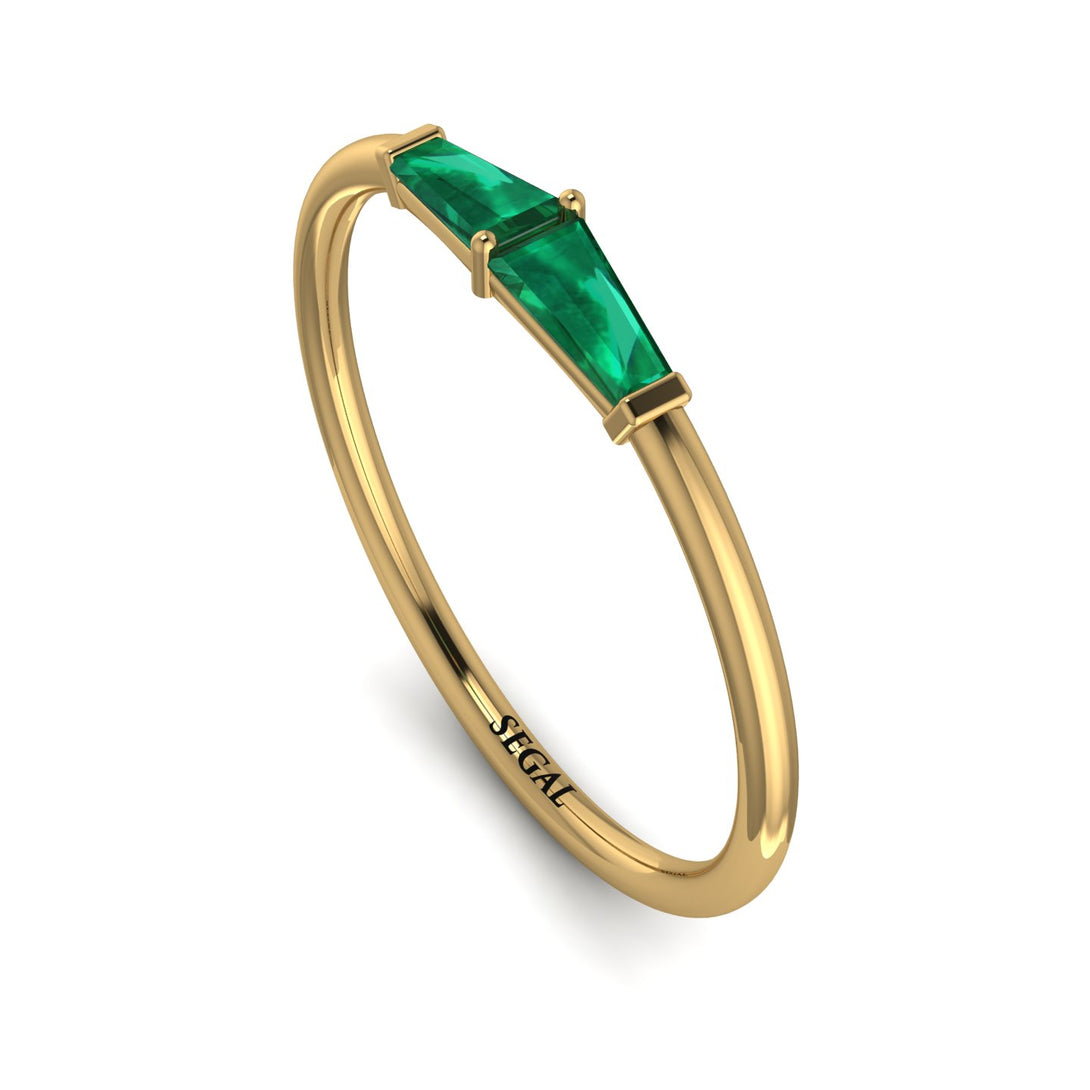 Thin Baguette Emerald Ring - Julianna No. 4
