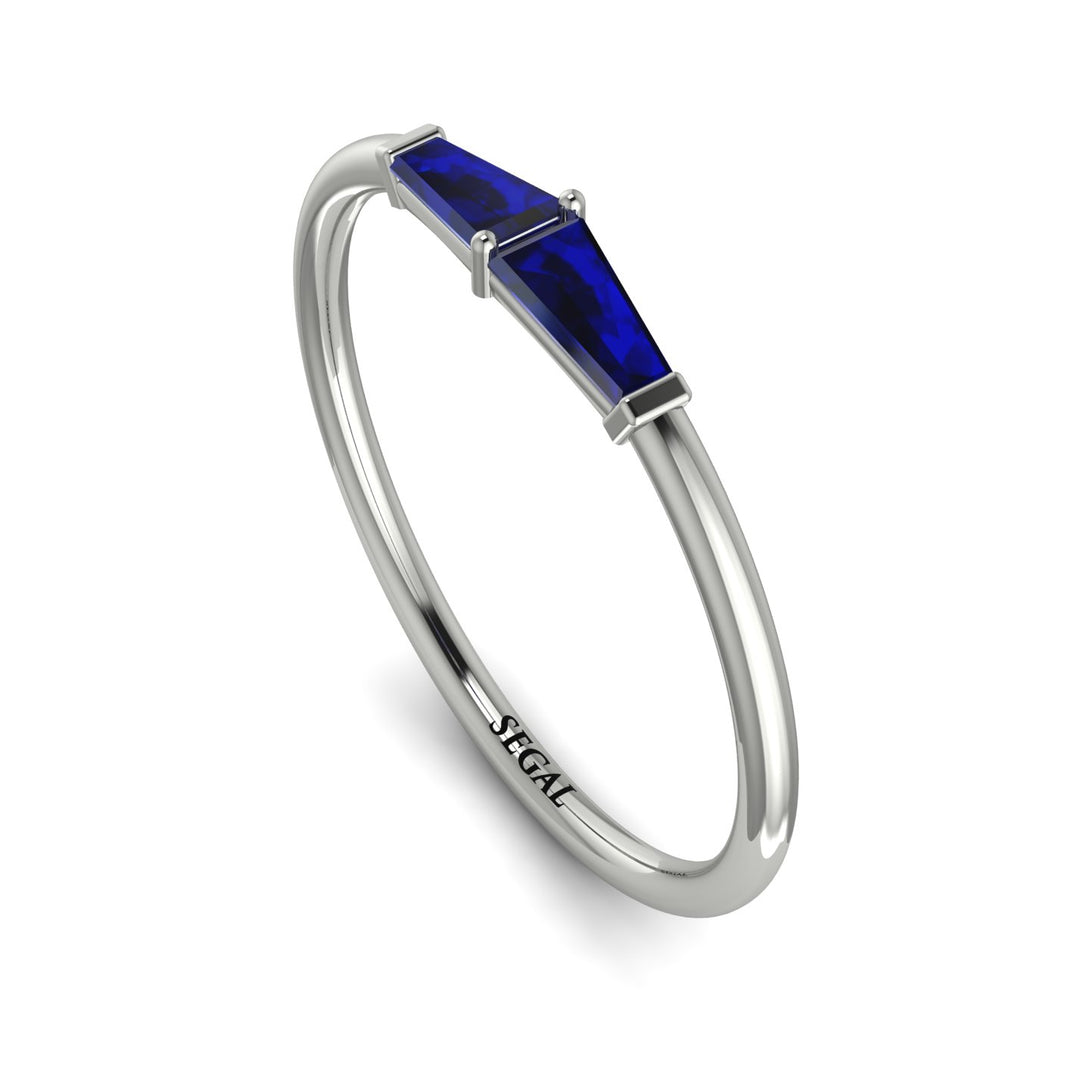 Thin Baguette Sapphire Ring - Julianna No. 15