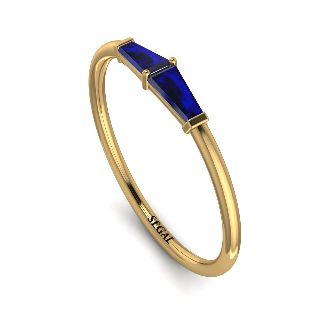Thin Baguette Sapphire Ring - Julianna No. 13