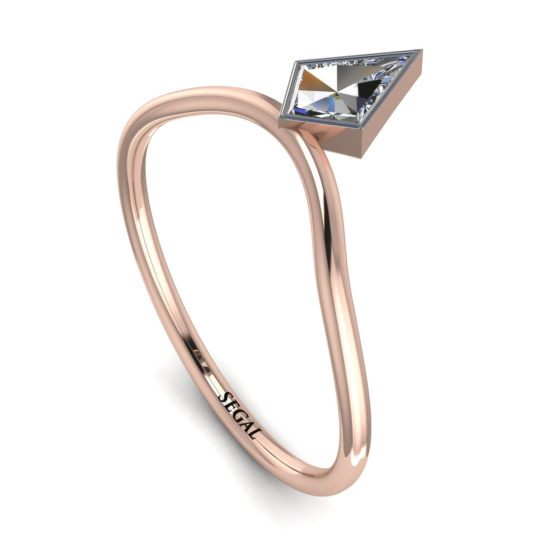 Kite Stepcut Diamond Ring - Leila No. 2