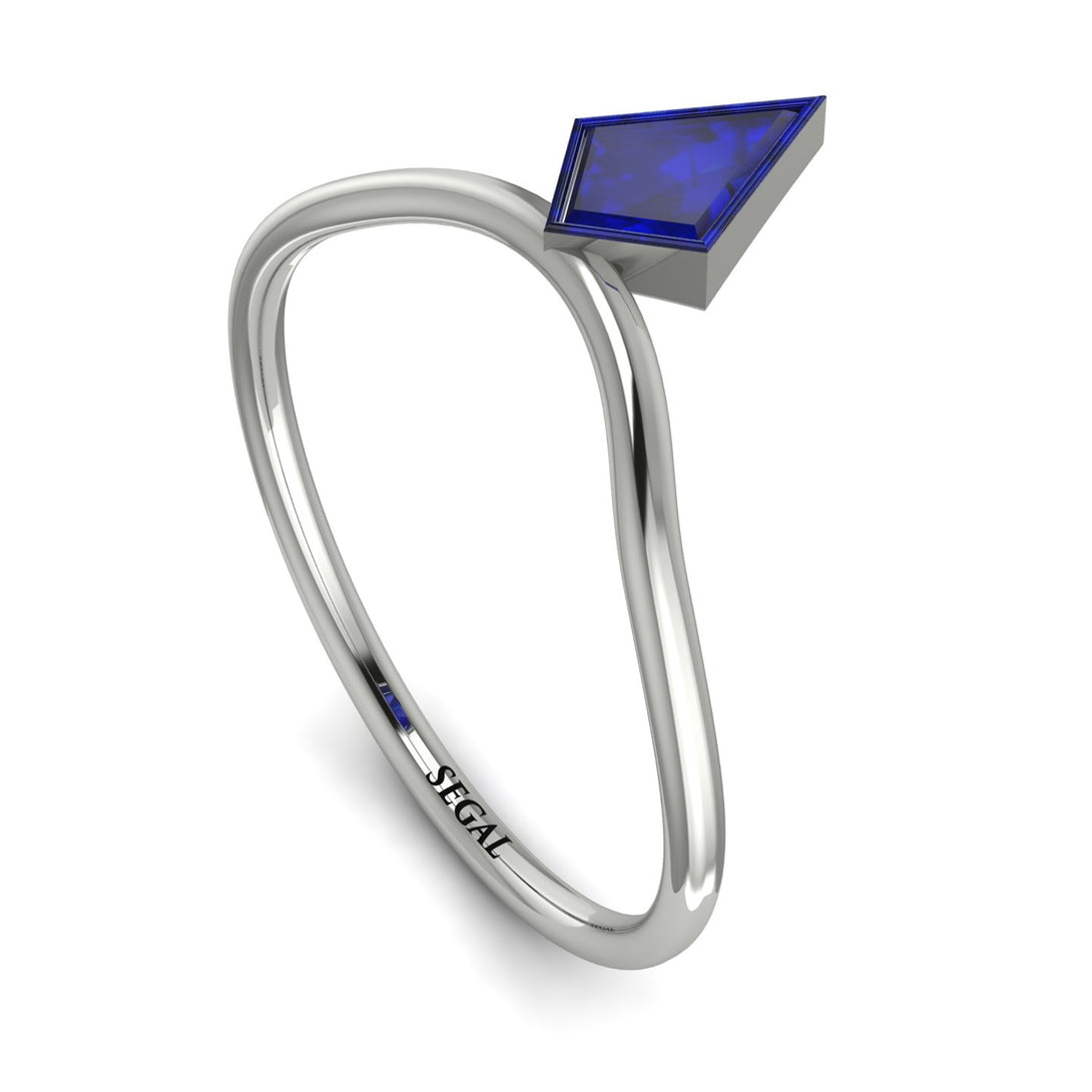 Kite Stepcut Sapphire Ring - Leila No. 15