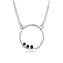 3 Black Diamond Round Necklace - Raina No. 9 image 1