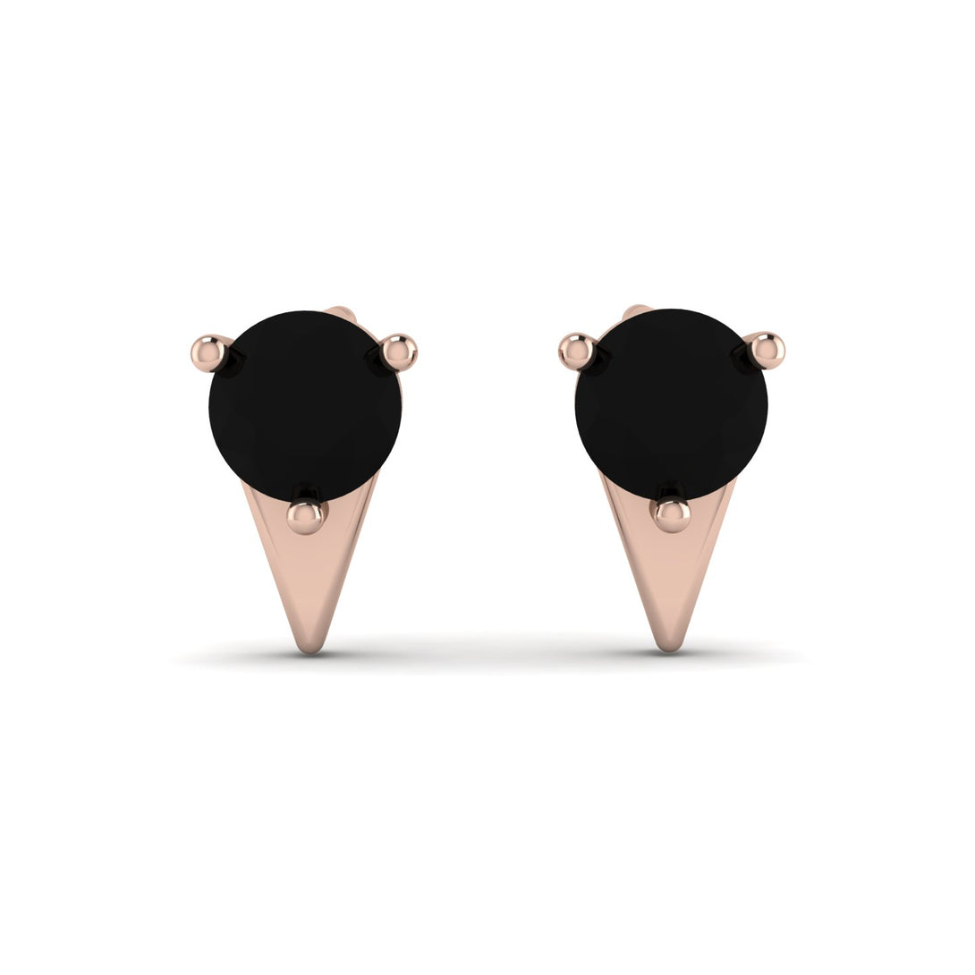 Triangle Black Diamond Earrings - Aisha No. 8