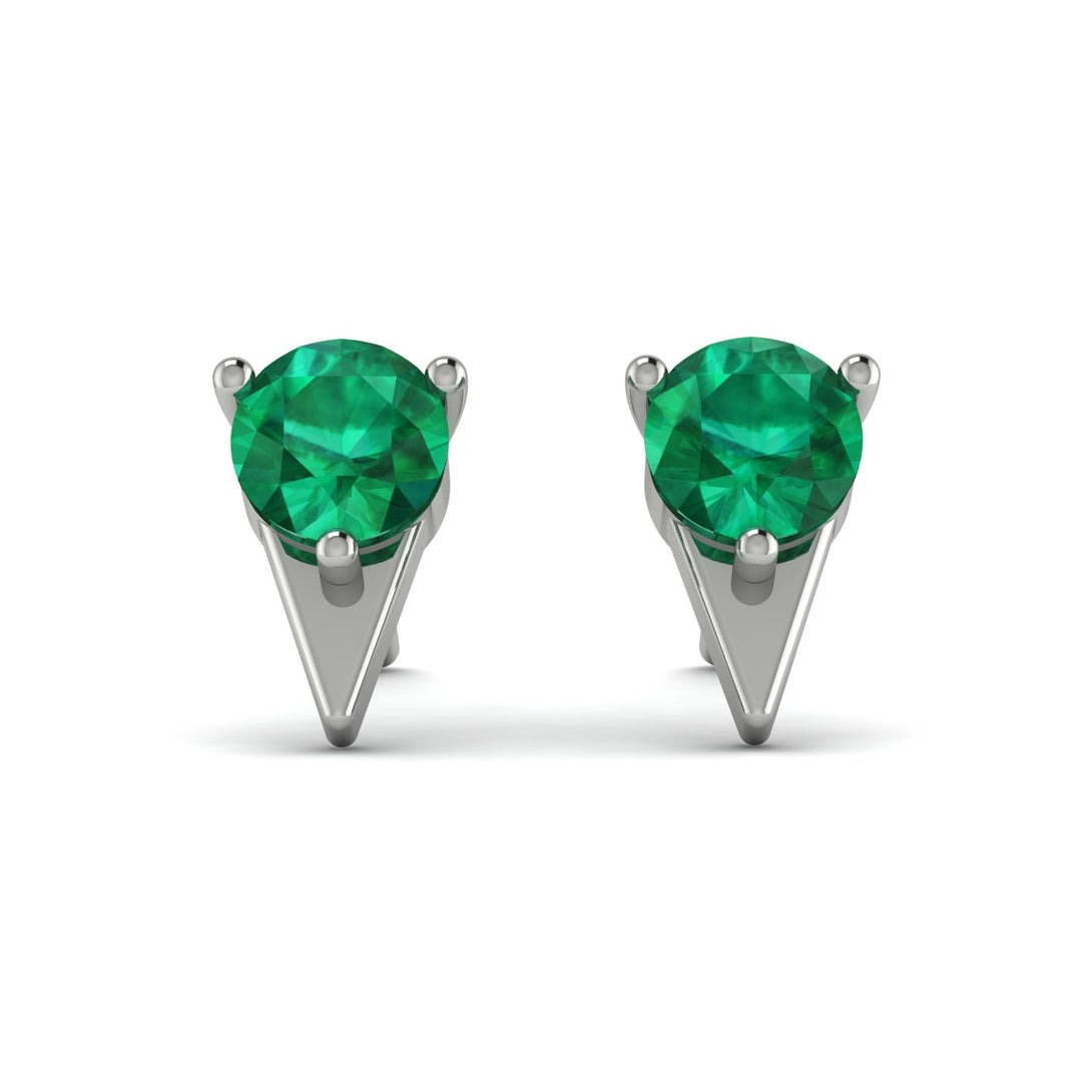 Triangle Emerald Earrings - Aisha No. 6