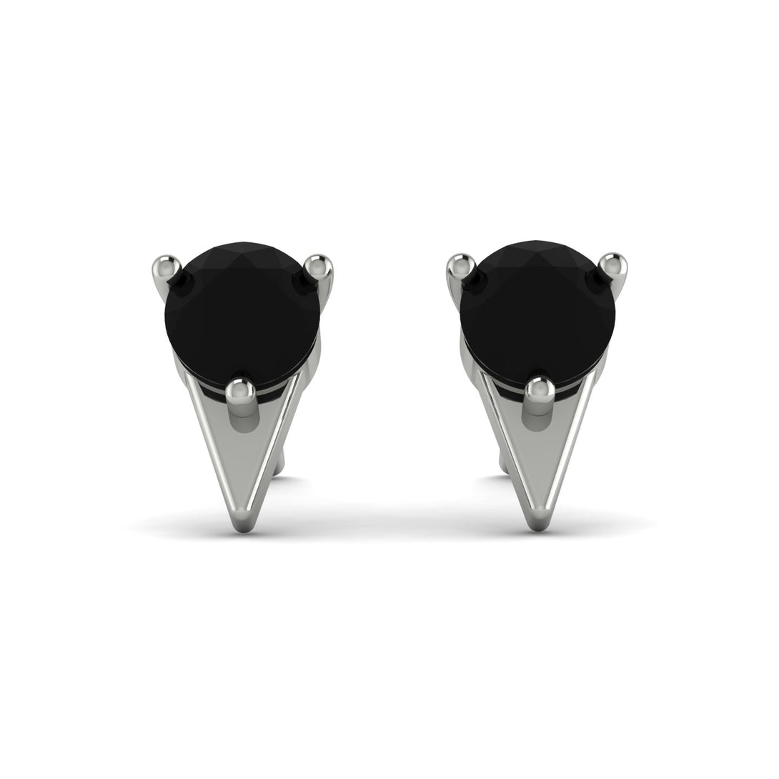 Triangle Black Diamond Earrings - Aisha No. 9