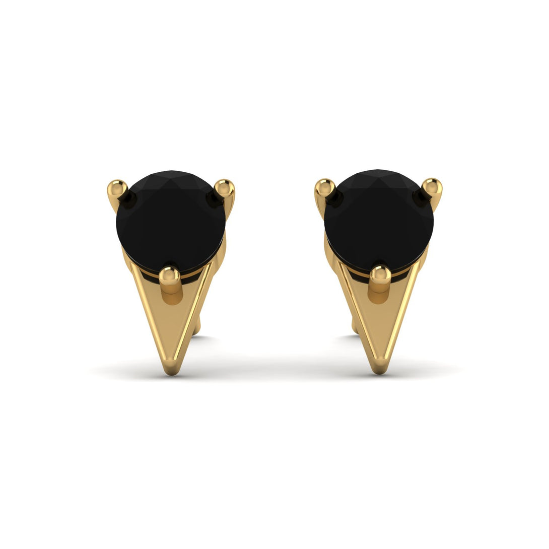 Triangle Black Diamond Earrings - Aisha No. 7