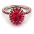 Oval Ruby Halo Hidden Rubies Ring - Amy No. 56 image 1