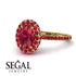 Oval Ruby Halo Hidden Rubies Ring - Amy No. 55 image 3