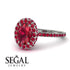 Oval Ruby Halo Hidden Rubies Ring - Amy No. 57 image 3