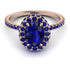 Oval Sapphire Halo Hidden Sapphires Ring - Amy No. 74 image 1