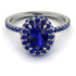 Oval Sapphire Halo Hidden Sapphires Ring - Amy No. 75 image 1
