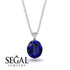 Oval Sapphire Hidden Halo Necklace - Gemma No. 45 image 9