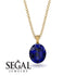 Oval Sapphire Hidden Halo Necklace - Gemma No. 13 image 9