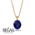 Oval Sapphire Hidden Halo Necklace - Gemma No. 43 image 9