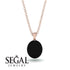 Oval Black Diamond Hidden Halo Necklace - Gemma No. 23 image 9