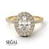 Oval Diamond Halo Hidden Diamonds Ring - Amy No. 1 image 6