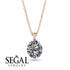 Oval Diamond Hidden Halo Necklace - Gemma No. 62 image 9