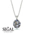 Oval Diamond Hidden Halo Necklace - Gemma No. 18 image 9