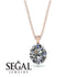 Oval Diamond Hidden Halo Necklace - Gemma No. 17 image 9