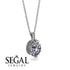 Oval Diamond Hidden Halo Necklace - Gemma No. 3 image 2