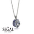 Oval Diamond Hidden Halo Necklace - Gemma No. 63 image 2