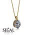 Oval Diamond Hidden Halo Necklace - Gemma No. 1 image 2