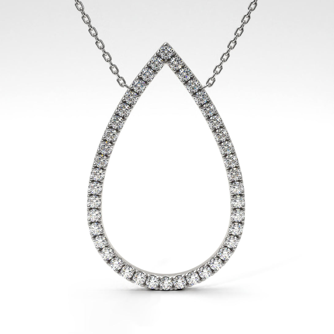 Pear Shaped Diamond Pendant Sylvia No. 3
