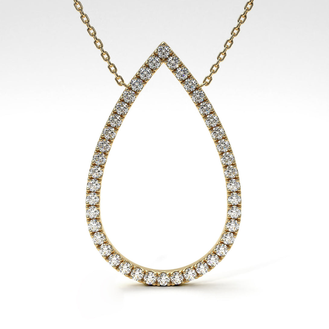 Pear Shaped Diamond Pendant Sylvia No. 2