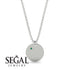 Emerald Gold Round Necklace - Ariella No. 6 image 4