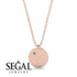 Emerald Gold Round Necklace - Ariella No. 5 image 4