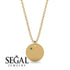 Emerald Gold Round Necklace - Ariella No. 4 image 4