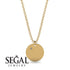 Diamond Gold Round Necklace - Ariella No. 1 image 4