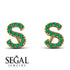 Personalised Initial Emerald Earrings - Gloria No. 4 image 6