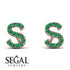 Personalised Initial Emerald Earrings - Gloria No. 5 image 6