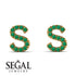 Personalised Initial Emerald Earrings - Gloria No. 4 image 3