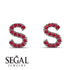 Personalised Initial Ruby Earrings - Gloria No. 12 image 3
